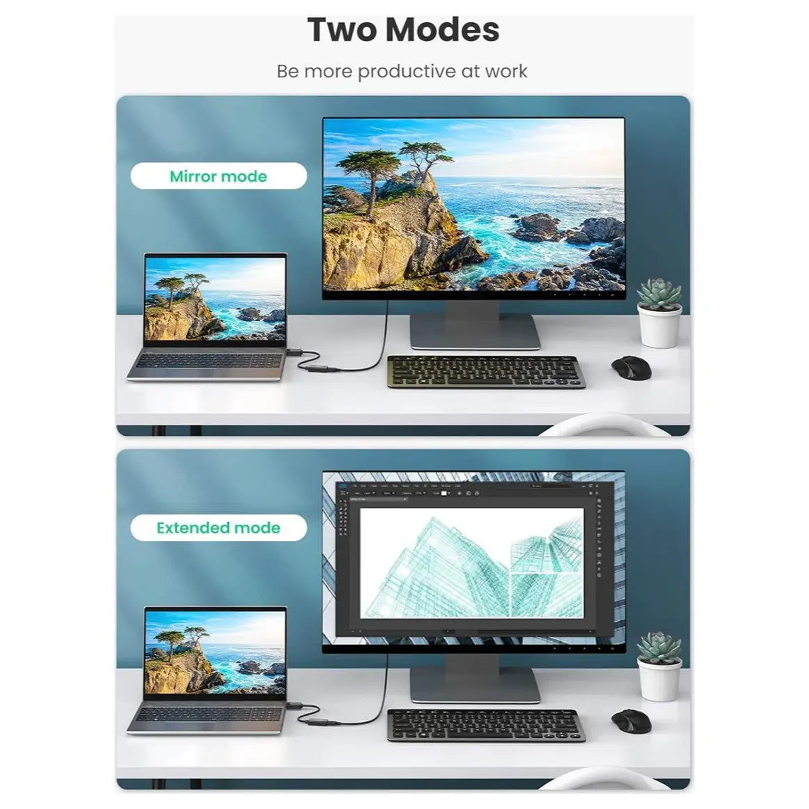 Ugreen DisplayPort to HDMI Adapter, 4K At 60Hz, 70694