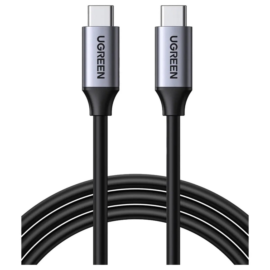 Ugreen US161 USB-C Male To Male Data Cable USB 3.1 Gen 1 60W PD 4K At 30Hz Grey 1.5M 50751