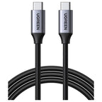 Ugreen US161 USB-C Male To Male Data Cable USB 3.1 Gen 1 60W PD 4K At 30Hz Grey 1.5M 50751