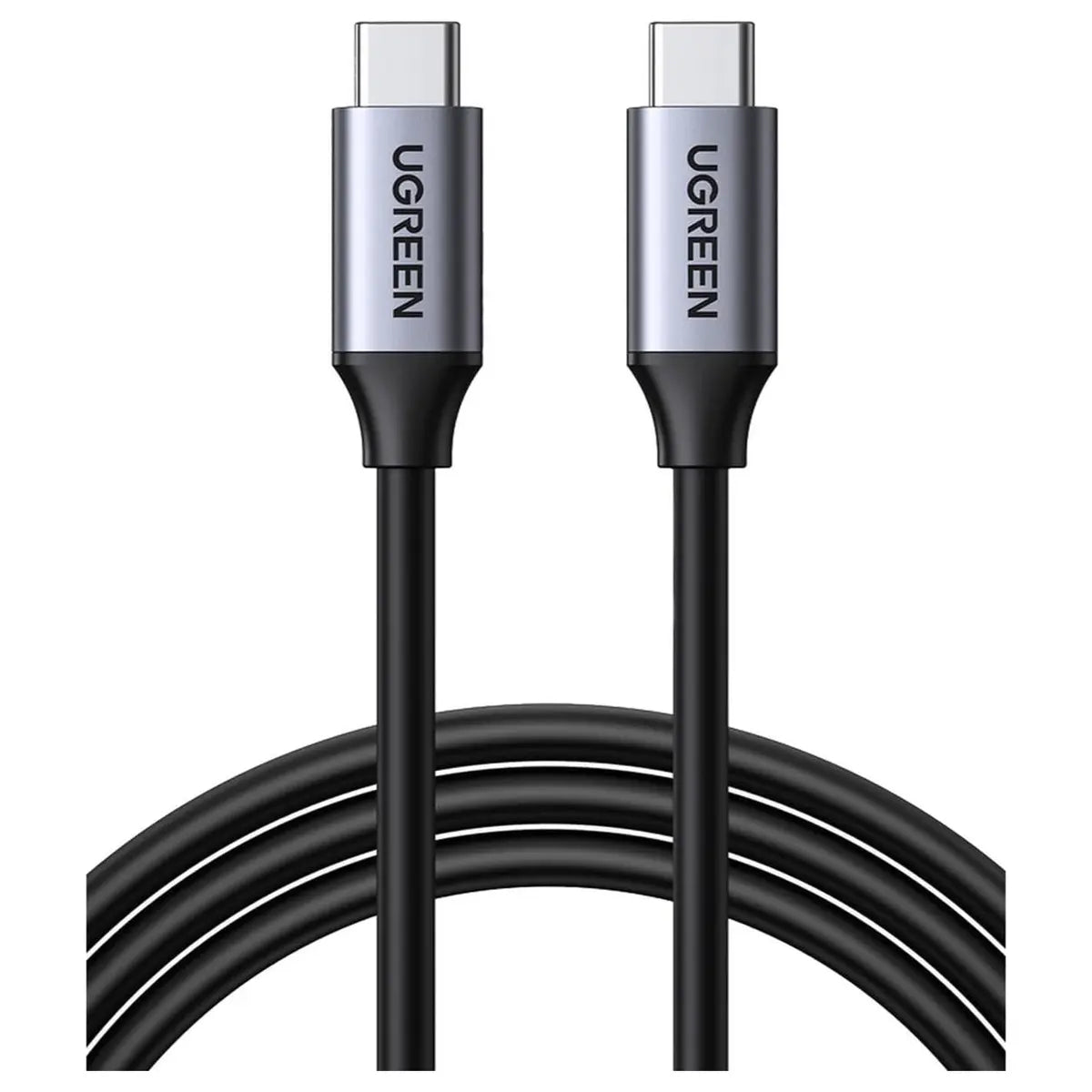 Ugreen US161 USB-C Male To Male Data Cable USB 3.1 Gen 1 60W PD 4K At 30Hz Grey 1.5M 50751