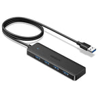 Ugreen USB 3.0 Hub 4-Port USB A Splitter Ultra-Slim USB Expander 5Gbps 1m Black 35574