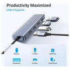 Ugreen USB-C Hub 4 Ports, USB-C To USB Hub With 4 USB 3.0 5Gbps 0.5FT 70336
