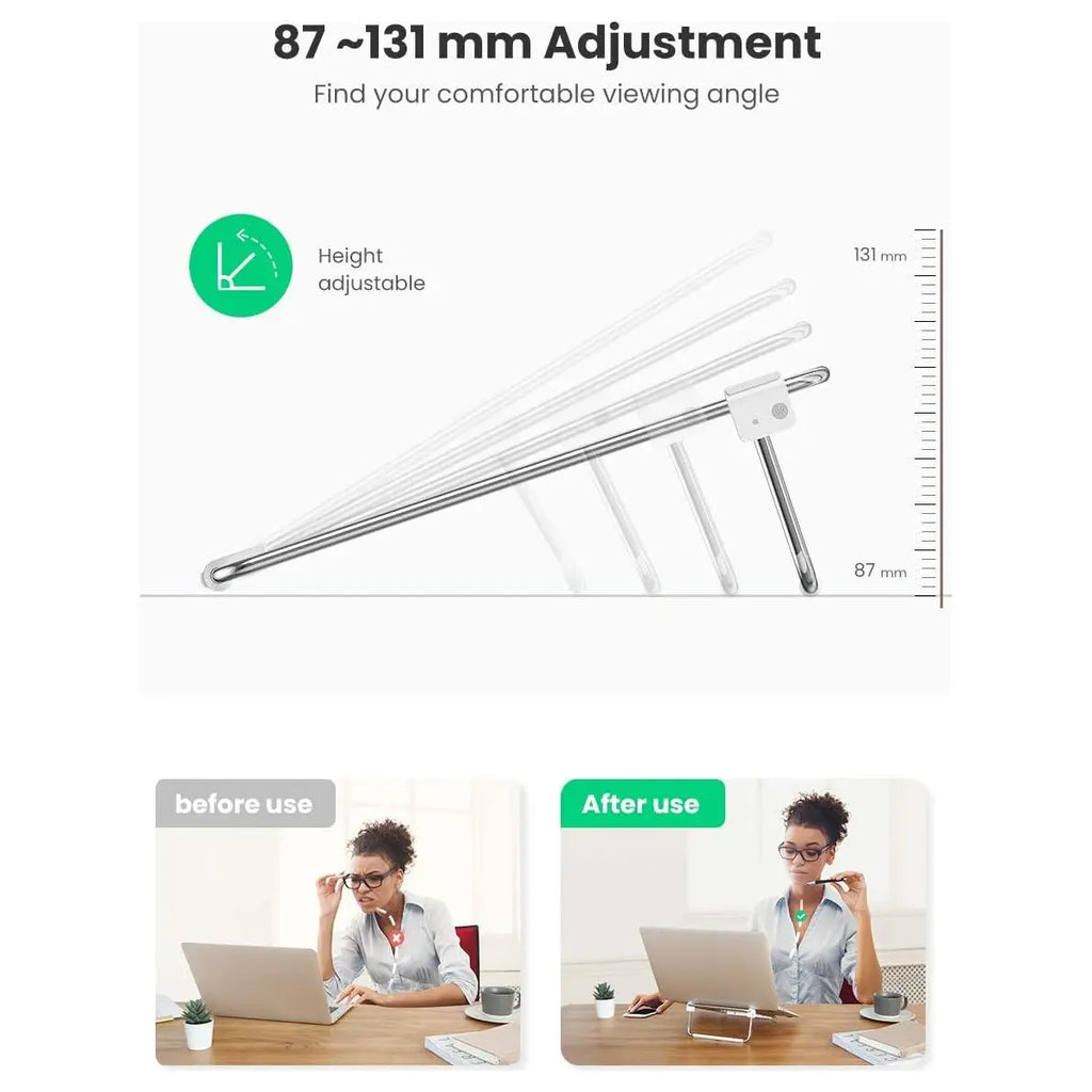 Ugreen Adjustable Laptop Desk Stand 80348 87-131mm Stainless Steel for 11" ~ 17" Laptops