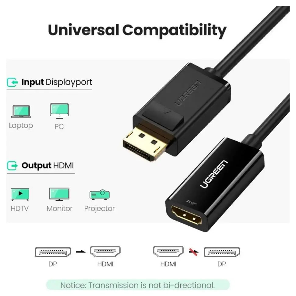 Ugreen Display Port to HDMI 4K Converter Adapter 40363