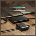 Ugreen USB Hub 4-Port USB 3.0 Hub with 1M Extension Cable OTG USB-C Plug Black 40850