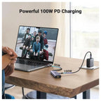 Ugreen Revodok 6-in-1 USB-C Hub, 4K@30Hz HDMI, Gigabit Ethernet, 100W PD, 3x USB-A 3.0 5Gbps 15598
