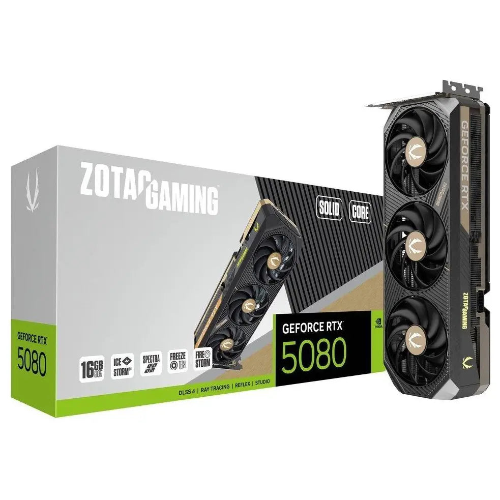 Zotac Gaming GeForce RTX 5080 Solid Core Graphics Card 16GB GDDR7 ZT-B50800D2-10P
