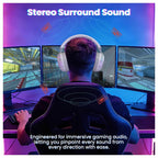ATTACK SHARK G800 Wireless Gaming Headset, 7.1 Surround Sound, 50mm Drivers, 2.4GHz Bluetooth Wired, White