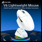 ATTACK SHARK V6 Ultra-Light Tri-Mode Gaming Mouse, PAW3311 Sensor, 1000Hz, Black