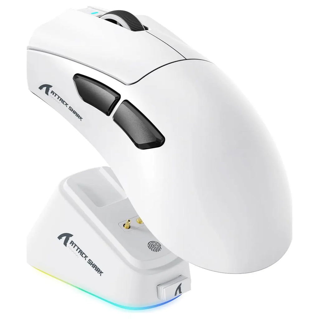 ATTACK SHARK V3 PRO Wireless Esports Gaming Mouse, 25K DPI, 1000Hz, 62g, White