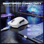 ATTACK SHARK V3 PRO Wireless Esports Gaming Mouse, 25K DPI, 1000Hz, 62g, White