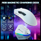 ATTACK SHARK V3 PRO Wireless Esports Gaming Mouse, 25K DPI, 1000Hz, 62g, White