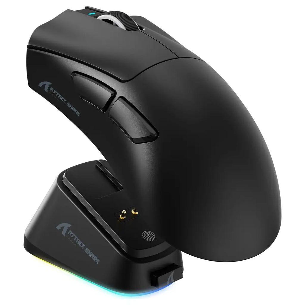 ATTACK SHARK V3 PRO Wireless Esports Gaming Mouse, 25K DPI, 1K Polling, Magnetic Charging Dock, Black