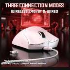 ATTACK SHARK V3 Ultra-Light Wireless Gaming Mouse, 25000 DPI, 62g, White
