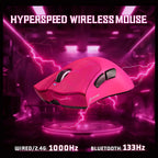 ATTACK SHARK V3 Ultra-Light Wireless Gaming Mouse, 25000 DPI, 62g, Berry Red