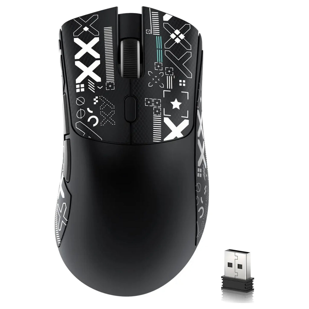 ATTACK SHARK R1 Wireless Gaming Mouse Tri-Mode 2.4G USB-C Wired Bluetooth 5.2 18000 DPI Black
