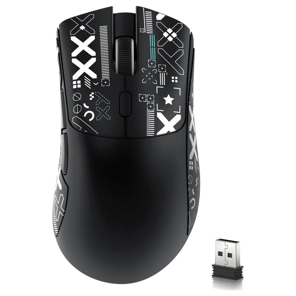 ATTACK SHARK R1 Wireless Gaming Mouse Tri-Mode 2.4G USB-C Wired Bluetooth 5.2 18000 DPI Black