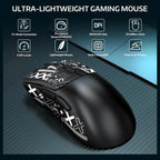 ATTACK SHARK R1 Wireless Gaming Mouse Tri-Mode 2.4G USB-C Wired Bluetooth 5.2 18000 DPI Black