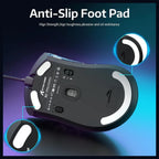 ATTACK SHARK R1 Wireless Gaming Mouse Tri-Mode 2.4G USB-C Wired Bluetooth 5.2 18000 DPI Black