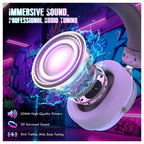 ATTACK SHARK L30Pro Wireless Gaming Headset, 2.4GHz Bluetooth 3.5mm, 7.1 Surround Sound, Silver White