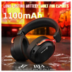ATTACK SHARK L30Pro Gaming Headset, 2.4GHz Bluetooth 3.5mm, 7.1 Surround Sound, Black and Red