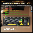 Attack Shark X98 Mechanical Keyboard Tri-Mode BT5.0 2.4GHz USB-C Hot-Swappable Gasket Mount Star Black