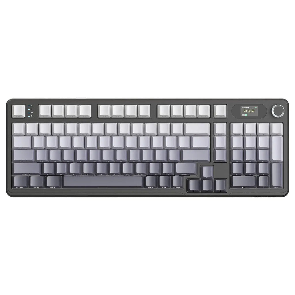 ATTACK SHARK K86 RGB Wireless Mechanical Keyboard, Hot-Swappable, 2.4GHz Bluetooth USB-C, TFT Color Display and CNC Knob, Moonlight
