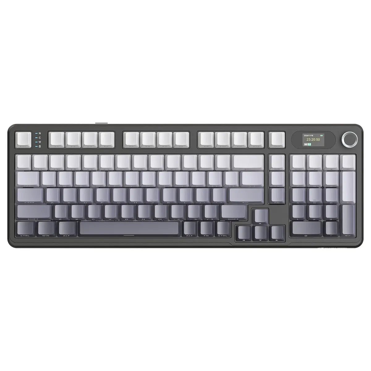ATTACK SHARK K86 RGB Wireless Mechanical Keyboard, Hot-Swappable, 2.4GHz Bluetooth USB-C, TFT Color Display and CNC Knob, Moonlight