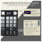 ATTACK SHARK K86 RGB Wireless Mechanical Keyboard, Hot-Swappable, 2.4GHz Bluetooth USB-C, TFT Color Display and CNC Knob, Moonlight