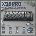 ATTACK SHARK X98PRO Wireless Gaming Keyboard Tri-Mode 99 Keys Hot-Swappable Blueberry Switch Moonlight Night
