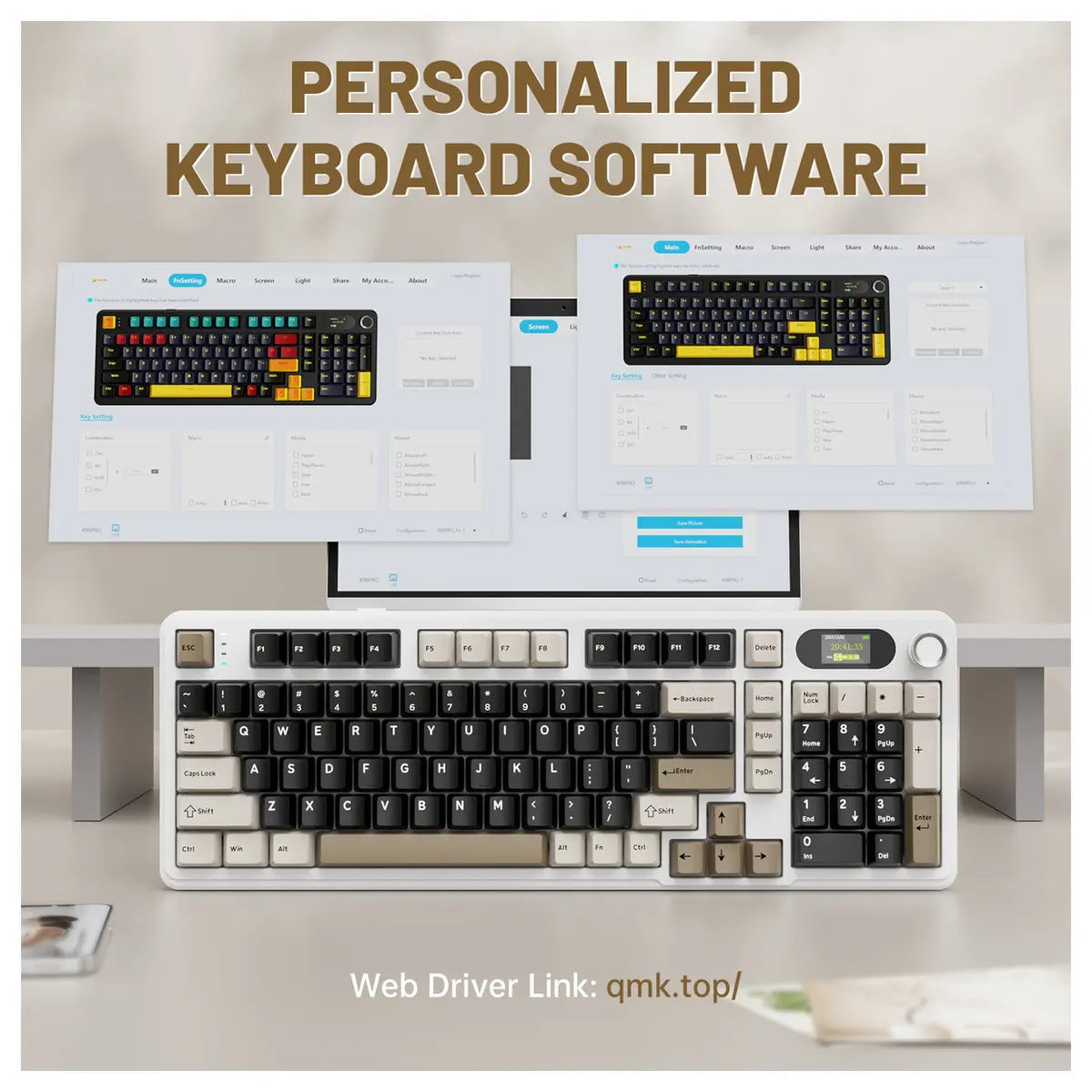 ATTACK SHARK X98PRO Wireless Gaming Keyboard 99 Keys Cheese White