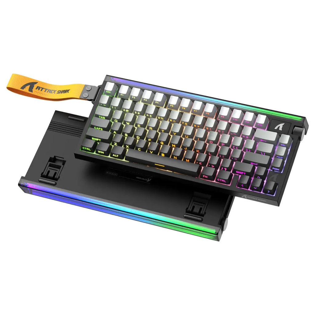 ATTACK SHARK R85 HE Rapid Trigger Keyboard, 75% Wired 8000Hz, Magnetic Switch, Moonlight Night