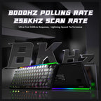 ATTACK SHARK R85 HE Rapid Trigger Keyboard, 75% Wired 8000Hz, Magnetic Switch, Moonlight Night