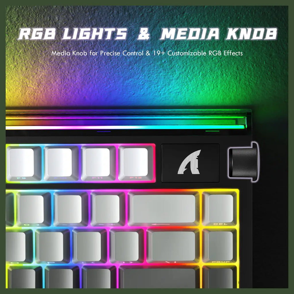 ATTACK SHARK R85 HE Rapid Trigger Keyboard, 75% Wired 8000Hz, Magnetic Switch, Moonlight Night