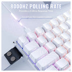 ATTACK SHARK X68MAX HE Rapid Trigger Aluminum Keyboard Magnetic Switch 60% Wired 8000Hz White Contours - X68 Max
