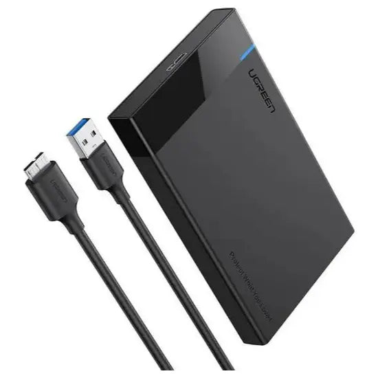 Ugreen 2.5 Inch Hard Drive Enclosure USB 3.0 To SATA III Adapter 5Gbps UASP Black 30848