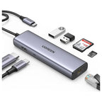 Ugreen USB-C Hub 7 In 1 Docking Station Adapter, Gigabit Ethernet 4K HDMI, 100W PD, USB 3.0, SD and Micro SD, 90568