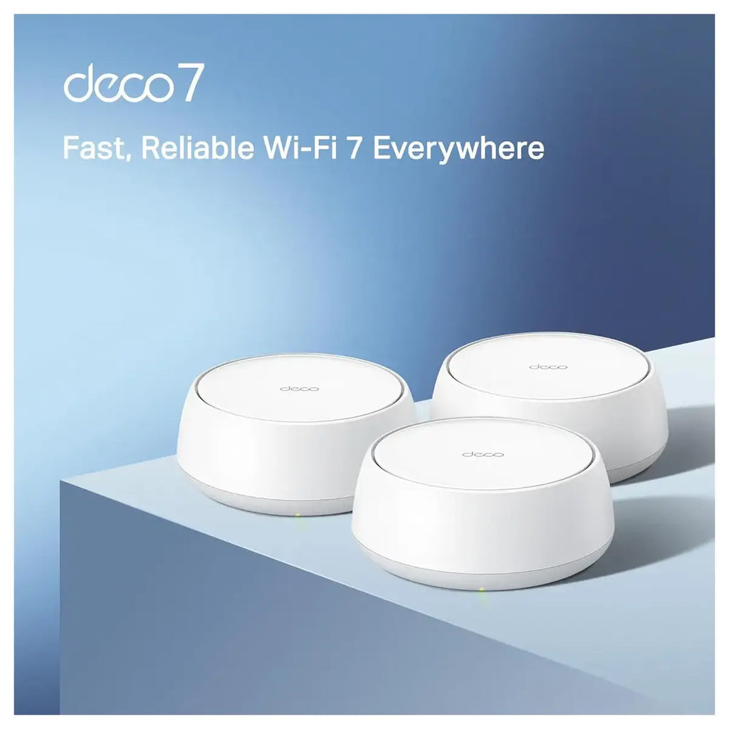 TP-Link Deco BE25 WiFi 7 Mesh Wi-Fi System, BE5000 Dual-Band 5Gbps, Covers Up To 6,600 Sq.Ft, 2x2.5G Ports, 3-Pack