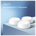 TP-Link Deco BE25 WiFi 7 Mesh Wi-Fi System, BE5000 Dual-Band 5Gbps, Covers Up To 6,600 Sq.Ft, 2x2.5G Ports, 3-Pack