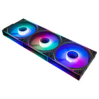 Thermalright TL-M12QR-S X3 Reverse CPU Fan Building Blocks 120mm Case Cooler, 1500RPM 4 Pin PWM ARGB 3 Pin 5V Black
