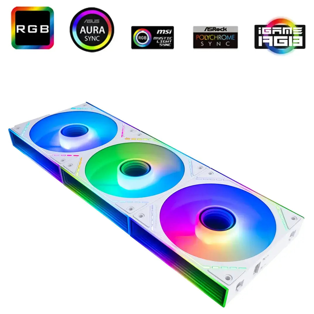 Thermalright TL-M12QW-S X3 Case Fan 120mm 2000RPM 4 Pin PWM ARGB 3 Pack White