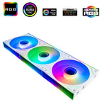 Thermalright TL-M12QRW-S X3 Reverse CPU Fan Building Blocks 120mm Case Cooler, PWM, ARGB, White