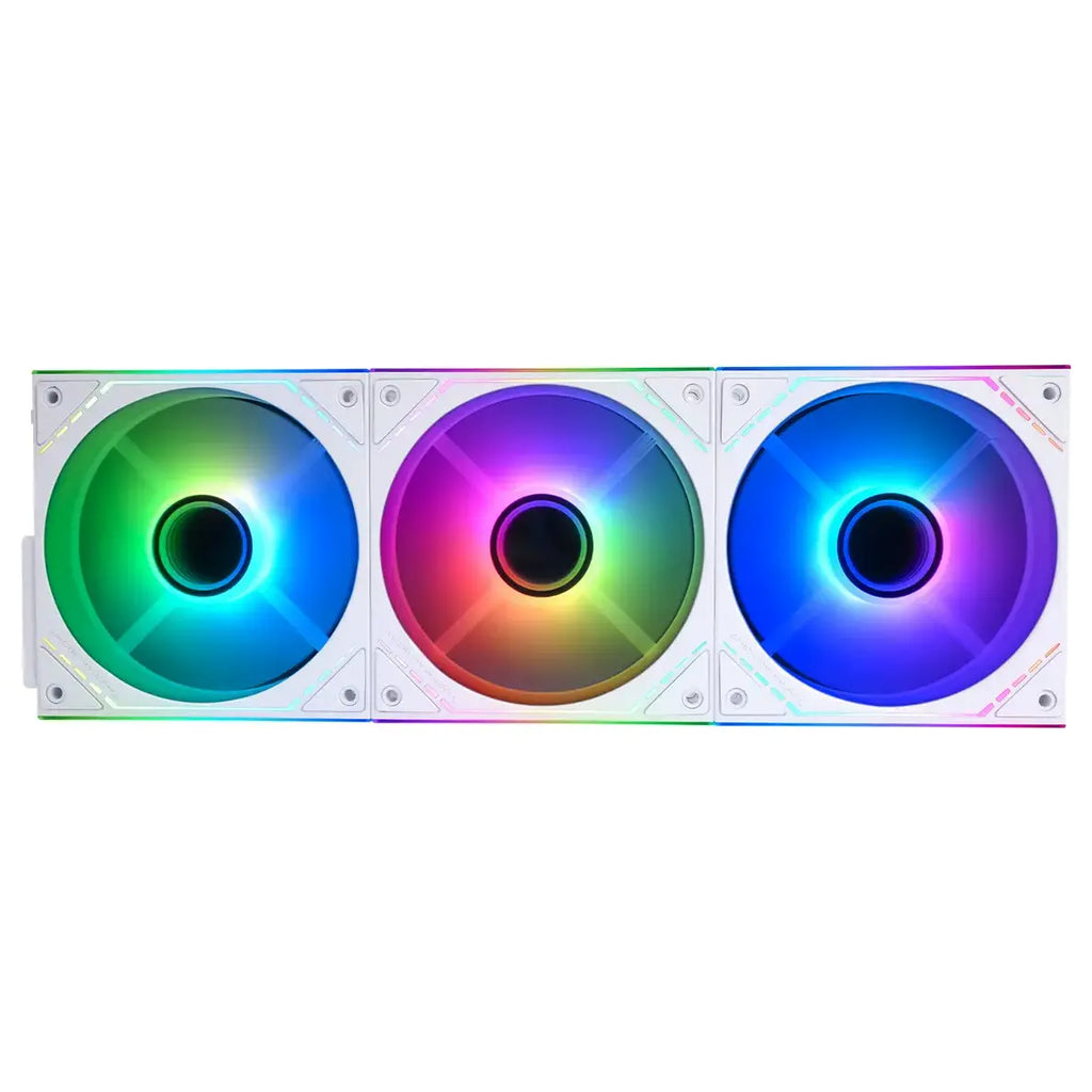 Thermalright TL-M12QRW-S X3 Reverse CPU Fan Building Blocks 120mm Case Cooler, PWM, ARGB, White