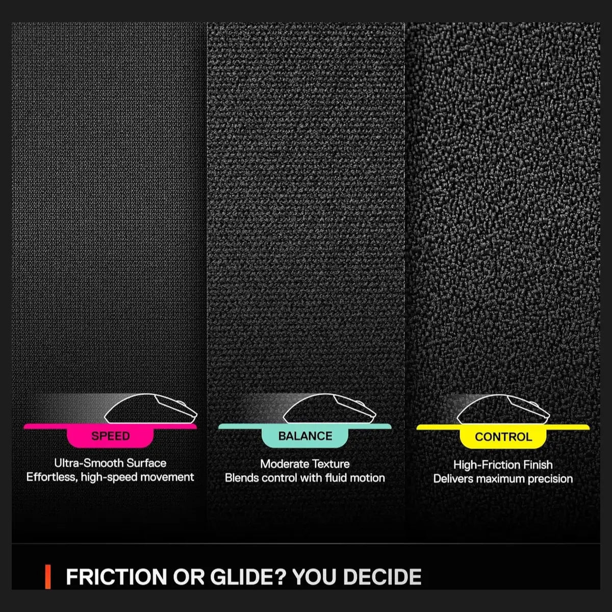 SteelSeries QcK Performance Series XL Performance Control Gaming Mousepad 15.75 x 34.43 inch