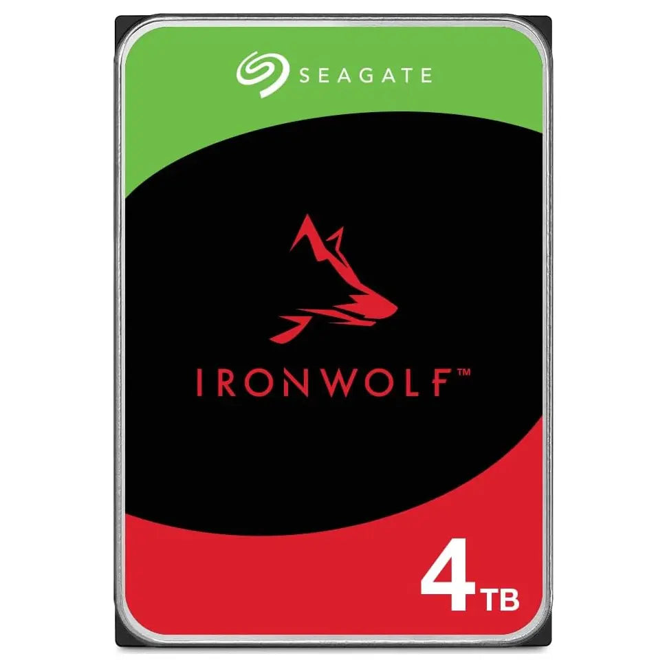 Seagate IronWolf ST4000VN006 Internal Hard Drive 4TB 3.5 Inch 5400RPM CMR SATA 6GB/s 64MB Cache