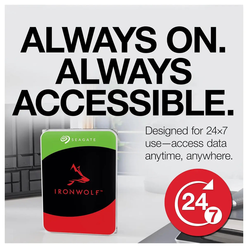 Seagate IronWolf ST4000VN006 Internal Hard Drive 4TB 3.5 Inch 5400RPM CMR SATA 6GB/s 64MB Cache