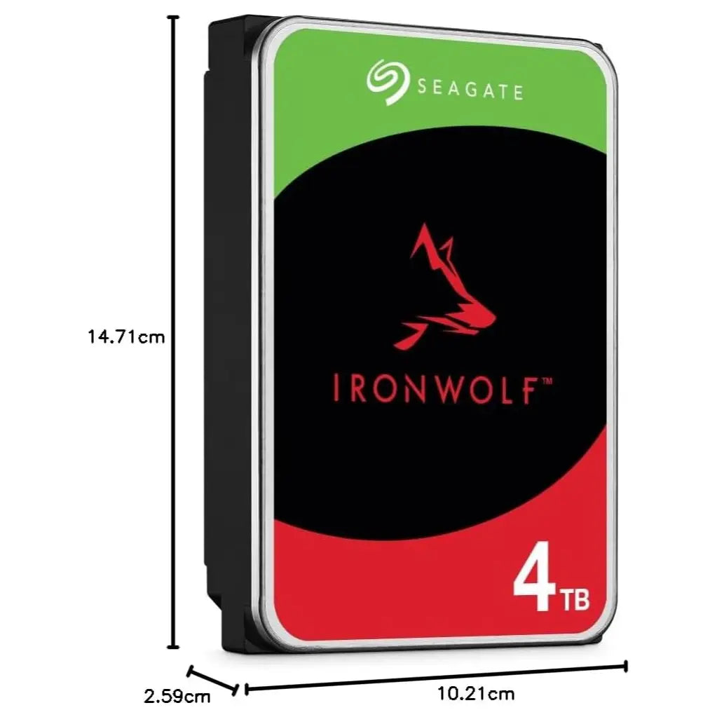 Seagate IronWolf ST4000VN006 Internal Hard Drive 4TB 3.5 Inch 5400RPM CMR SATA 6GB/s 64MB Cache