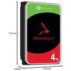 Seagate IronWolf ST4000VN006 Internal Hard Drive 4TB 3.5 Inch 5400RPM CMR SATA 6GB/s 64MB Cache