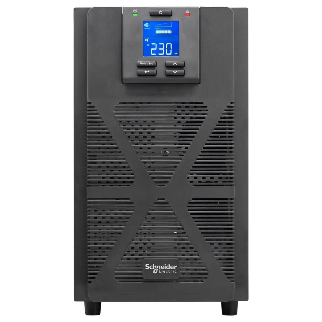 APC Easy UPS On-Line SPM 3000VA 2700W 230V, Double Conversion Online, Sine Wave, Internal Bypass, LCD Display, USB And Serial, Black SPM3KI