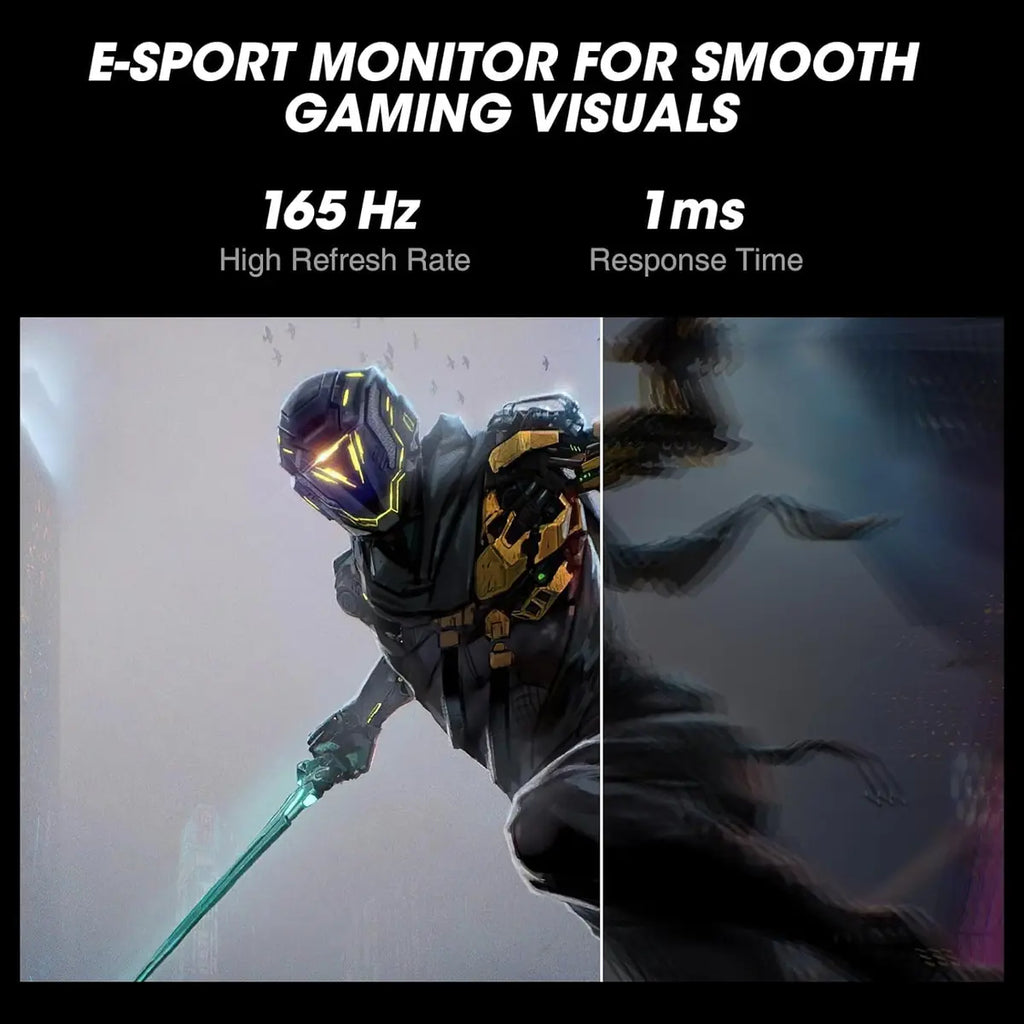 KOORUI GN06 Gaming Monitor 27 Inch FHD 180Hz IPS 1ms DCI-P3 90% Adaptive Sync Black